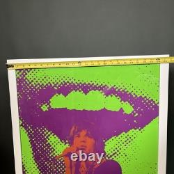 VTG Mick Jagger Blacklight Poster Gemini Rising 1970 Ron Lieberman Framed 25x38