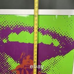 VTG Mick Jagger Blacklight Poster Gemini Rising 1970 Ron Lieberman Framed 25x38