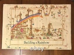 VTG ORIGINAL 1976 Building A Rainbow Blacklight Poster Studio One Robert Putz