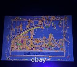 VTG ORIGINAL 1976 Building A Rainbow Blacklight Poster Studio One Robert Putz