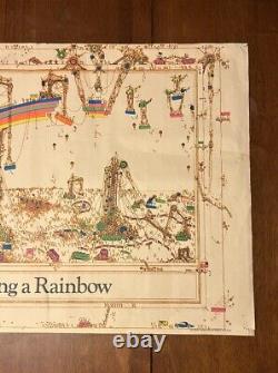 VTG ORIGINAL 1976 Building A Rainbow Blacklight Poster Studio One Robert Putz