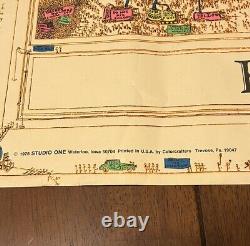 VTG ORIGINAL 1976 Building A Rainbow Blacklight Poster Studio One Robert Putz