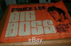VTG Old Bruce Lee Big Boss Golden Harvest Rare movie Poster 30x40 blacklight