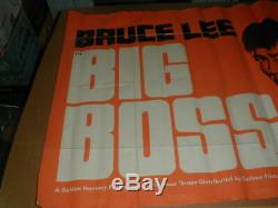 VTG Old Bruce Lee Big Boss Golden Harvest Rare movie Poster 30x40 blacklight