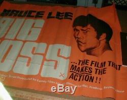 VTG Old Bruce Lee Big Boss Golden Harvest Rare movie Poster 30x40 blacklight