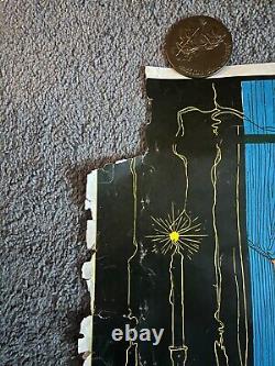 VTG Original 60s/70s THE GUARD Blacklight Poster Soldier at Castle WALLACE SMITH