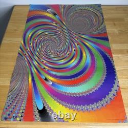 VTG Poster Psychedelic Aquaduct by Dave Kilman 90s Trippy Black Light Rare READ