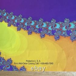 VTG Poster Psychedelic Aquaduct by Dave Kilman 90s Trippy Black Light Rare READ