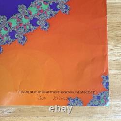 VTG Poster Psychedelic Aquaduct by Dave Kilman 90s Trippy Black Light Rare READ