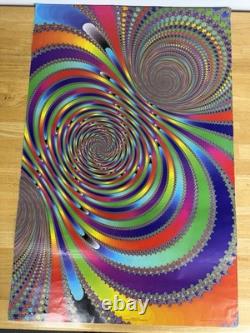 VTG Poster Psychedelic Aquaduct by Dave Kilman 90s Trippy Black Light Rare READ