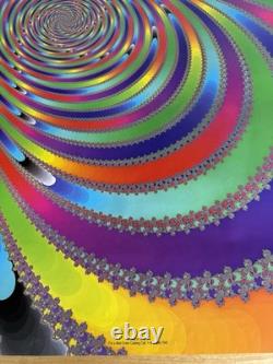 VTG Poster Psychedelic Aquaduct by Dave Kilman 90s Trippy Black Light Rare READ