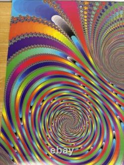 VTG Poster Psychedelic Aquaduct by Dave Kilman 90s Trippy Black Light Rare READ