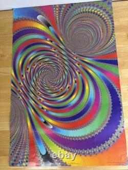 VTG Poster Psychedelic Aquaduct by Dave Kilman 90s Trippy Black Light Rare READ