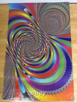 VTG Poster Psychedelic Aquaduct by Dave Kilman 90s Trippy Black Light Rare READ
