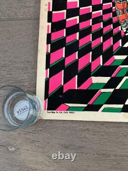 VTG Psychedelic 1970s Platt Blacklight Poster Power Of Eunice 23x35 WithWEAR