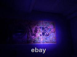 VTG Psychedelic 60's Hippie LOVE Burst poster 48X19 Black light Floral Birds