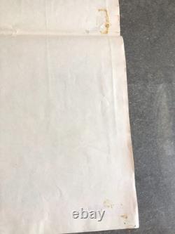 VTG Psychedelic 60's Hippie LOVE Burst poster 48X19 Black light Floral Birds