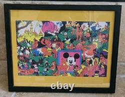 VTG WALLY WOOD DISNEY ORGY PARADOY BLACKLIGHT POSTER 1967 15x12 N. O. S FRAMED
