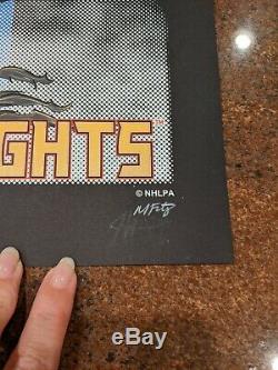 Vegas Golden Knights Ryan Reaves Grim Reaver Black Light Serigraph 143/200