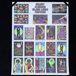 Velvet Flocked Blacklight Posters Double Sided Catalog Display 1975