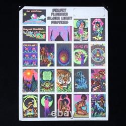 Velvet Flocked Blacklight Posters Double Sided Catalog Display 1975