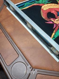 Velvet Poster Flaming Serpent Dragon Blacklight Retro 1970s NEW NOS USA 35x23