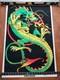 Velvet Poster Green Dragon Blacklight Retro 1970s New Nos Usa 35x23