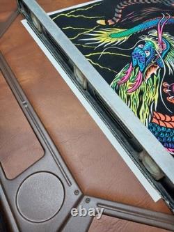 Velvet Poster Tiger Dragon Battle Death Blacklight Retro 1970s NEW NOS USA 35x23