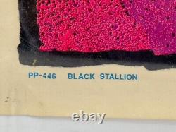 Very Rare! NOS 1975 Velva-Print BLACK STALLION Velvet Black Light Poster