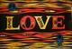 Very Rare Vintage 1969 Houston Blacklight Poster Love 22 X 34