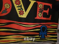 Very Rare Vintage 1969 Houston Blacklight Poster LOVE 22 x 34