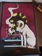 Victor Smoking Dog Petagno Blacklight Poster Vtg 1972 Saladin 22.5x34.5