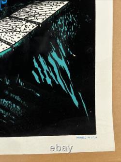 Victorian house blacklight poster vintage original flocked velvet 1970s