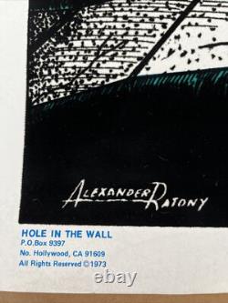 Victorian house blacklight poster vintage original flocked velvet 1970s