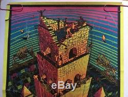 Victory Tower Blacklight Original Vintage Poster 60's Psychedelic Pin-up 1960's