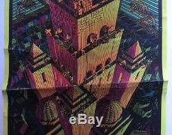 Victory Tower Blacklight Original Vintage Poster 60's Psychedelic Pin-up 1960's