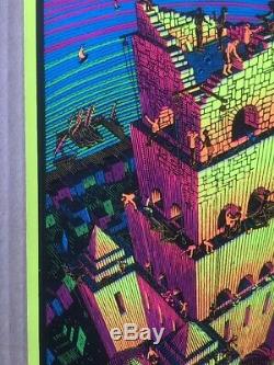 Victory Tower Blacklight Original Vintage Poster Psychedelic Pin-up 1960's Mini
