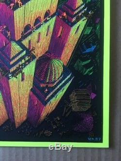 Victory Tower Blacklight Original Vintage Poster Psychedelic Pin-up 1960's Mini