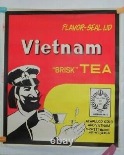 Vietnam Tea Original Vintage Poster Acapulco Gold 1960s Marijuana Weed Joint