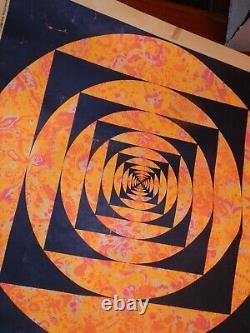 VinTagE 1968 PANDORA PRODUCTIONS OP ART BLACK LIGHT POSTER 47 David Friedman
