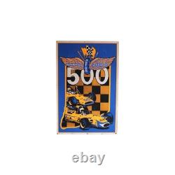 Vintage 1960's Blacklight Indy 500 racing poster