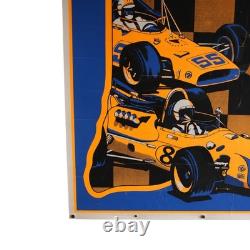 Vintage 1960's Blacklight Indy 500 racing poster
