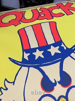 Vintage 1960's Quack Original Poster Blacklight Political Politics US