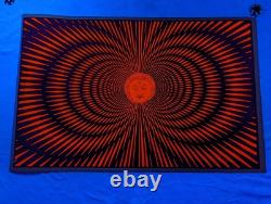 Vintage 1960s Blacklight Buddha Poster Psychedelic Very Rare HTF