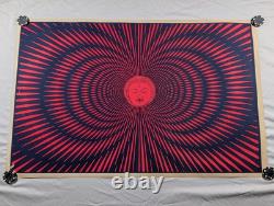 Vintage 1960s Blacklight Buddha Poster Psychedelic Very Rare HTF