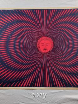 Vintage 1960s Blacklight Buddha Poster Psychedelic Very Rare HTF