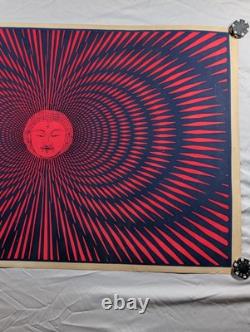 Vintage 1960s Blacklight Buddha Poster Psychedelic Very Rare HTF
