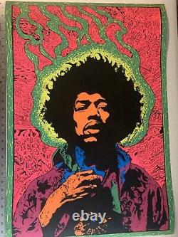 Vintage 1960s Joe Roberts Jr. Jimi Hendrix Psychedelic Poster