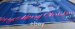 Vintage 1964 ultra-glo black light merry merry christmas to all poster 38x25