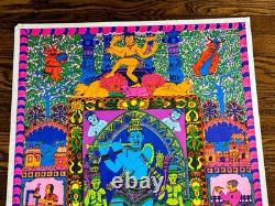Vintage 1967 Awakening Pyschedelic Blacklight Poster Irene McHugh East Totem 29